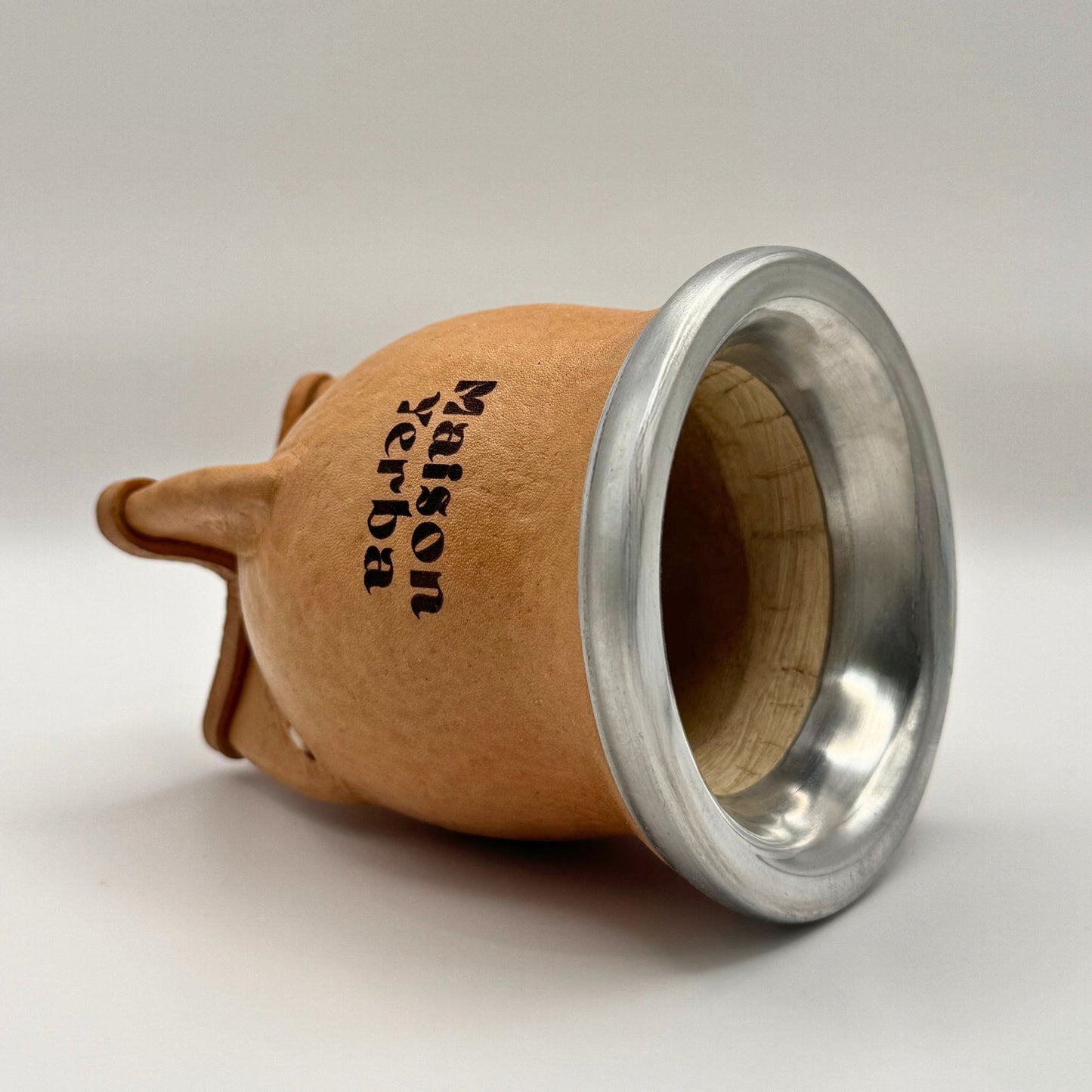 Leather Wrapped Mate Gourd